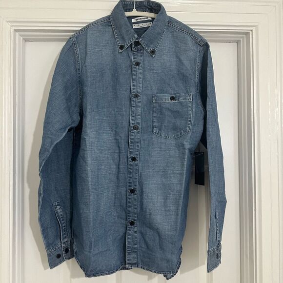 ONE TEASPOON HOMME LIBERTY SHIRT BLUE - Picture 4 of 9